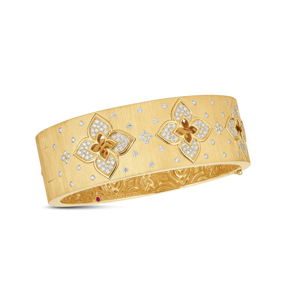 Roberto Coin Venetian Princess Diamond and Satin Finish Flower