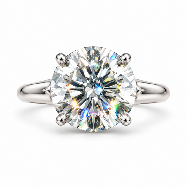 Platinum 10.54ct GIA-Certified Round Diamond Engagement Ring