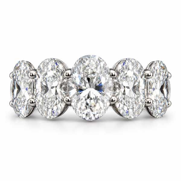 14k 7.89ctw Lab Grown Oval Diamond Engagement Ring
