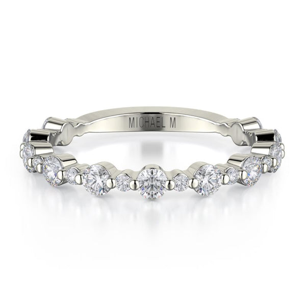 Michael M 18K White Gold Diamond Band Ring