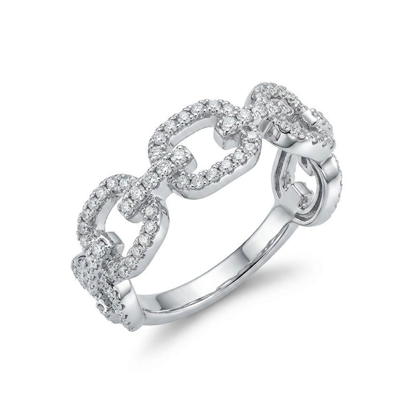 18k Diamond Link Fashion Ring