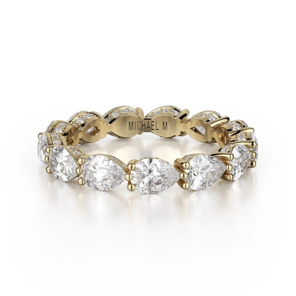 Michael M Pear Shape Diamond Eternity Crown Band