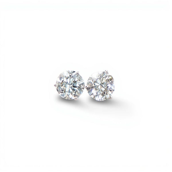 14k 1.01ctw Round Stud Earrings