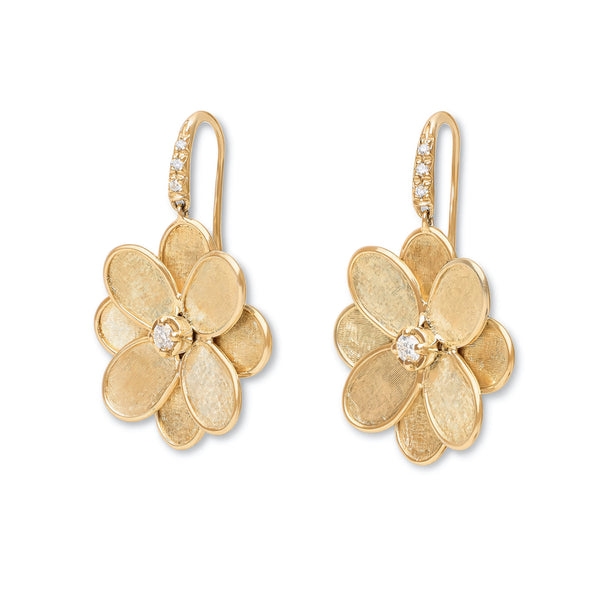 Marco Bicego Petali 18k Diamond Flower Earrings