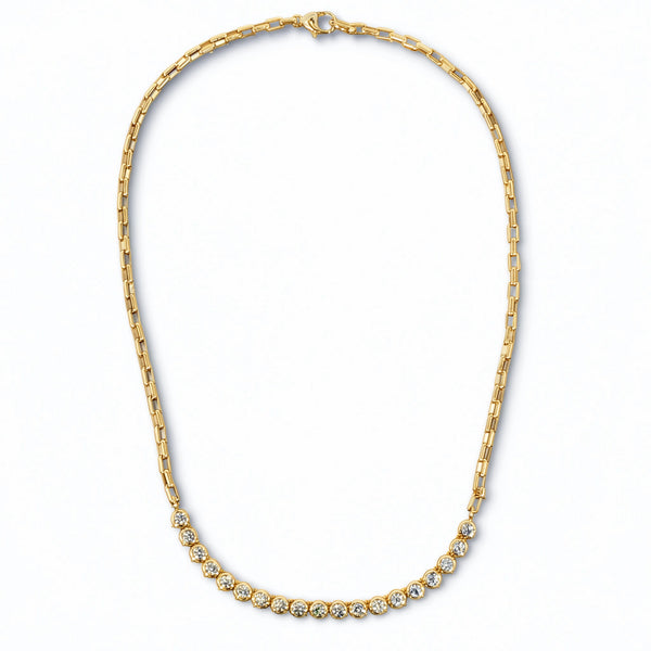 18k Bezel Set Moonlight Necklace