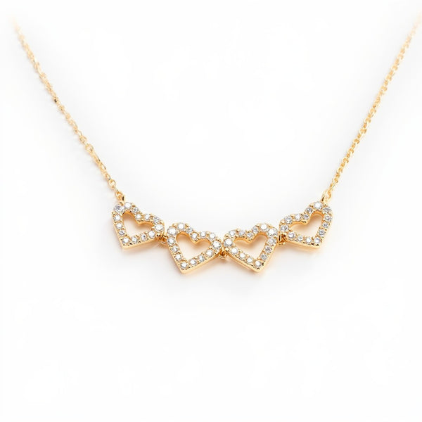 Afarin 18k Diamond Heart/Clover Converting Necklace