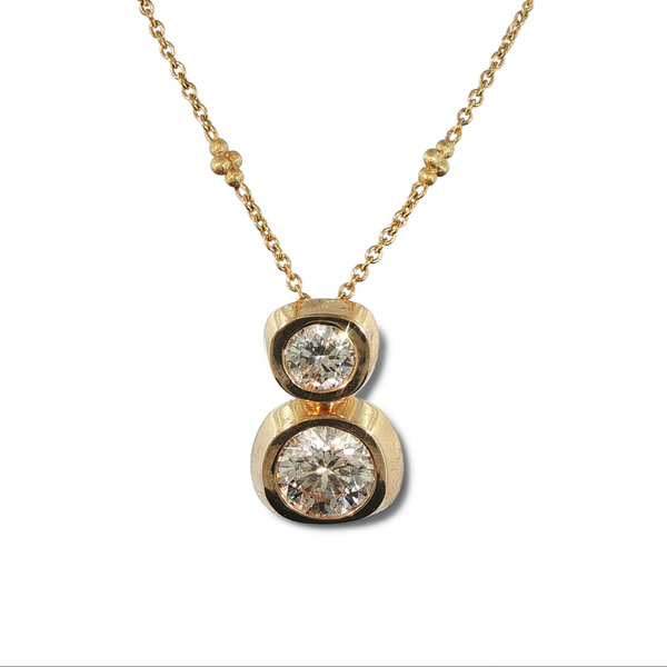 18k 4.12ctw Diamond Quad Station Necklace