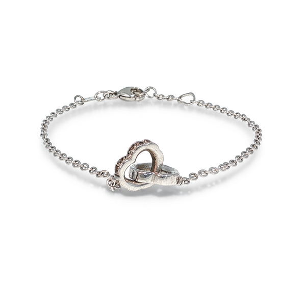 Estate 18k Hearts On Fire Diamond Interlocking Bracelet