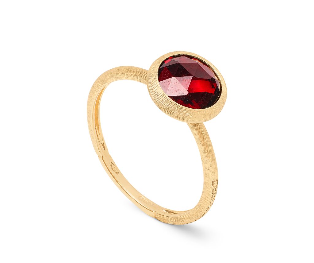 Marco Bicego 18K Yellow Gold Jaipur Stackable Garnet Ring - Colored Stone Rings