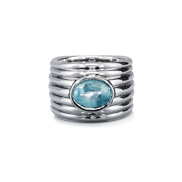 House of Kimball's 14k Madagascar Apatite Cigar Band
