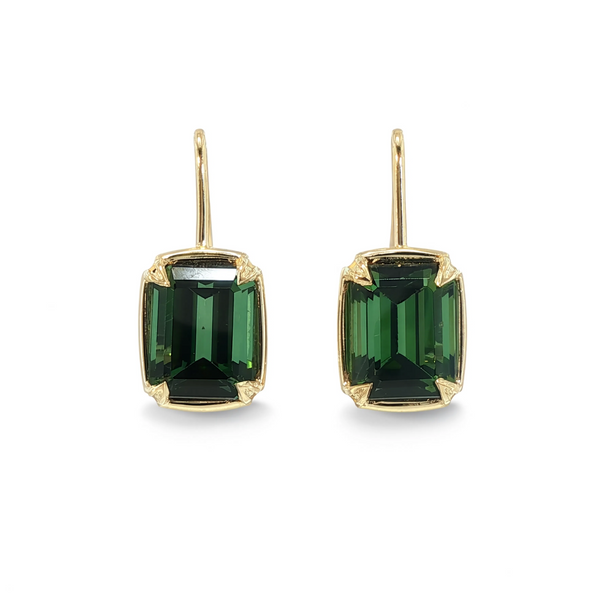 House of Kimball's | 18k AA Quality Green Tourmaline Earrings