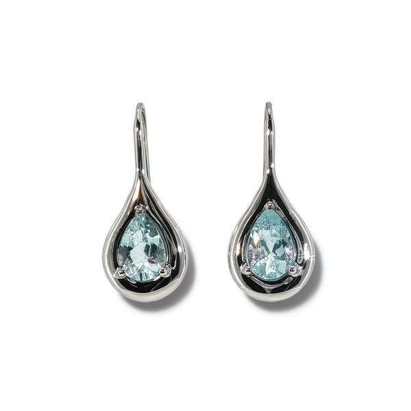 House of Kimball's | 14k 1.9ctw Aquamarine Raindrop Earrings