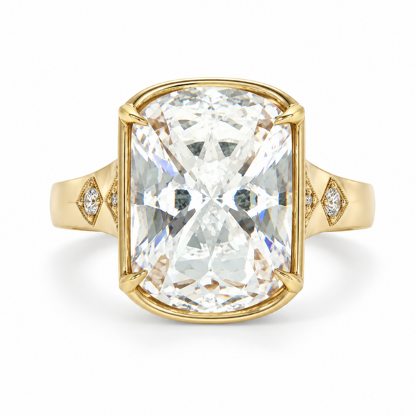 18k 14X10mm Fancy Cut Topaz Ring
