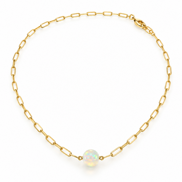 David Kord 14k Sphere Collection Opal Necklace