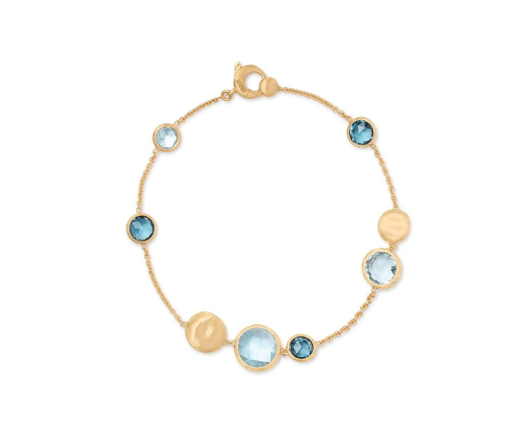 Marco Bicego 18K Yellow Gold Jaipur Collection Cable Link Multi-Gemstone Bracelet - Colored Stone Bracelets