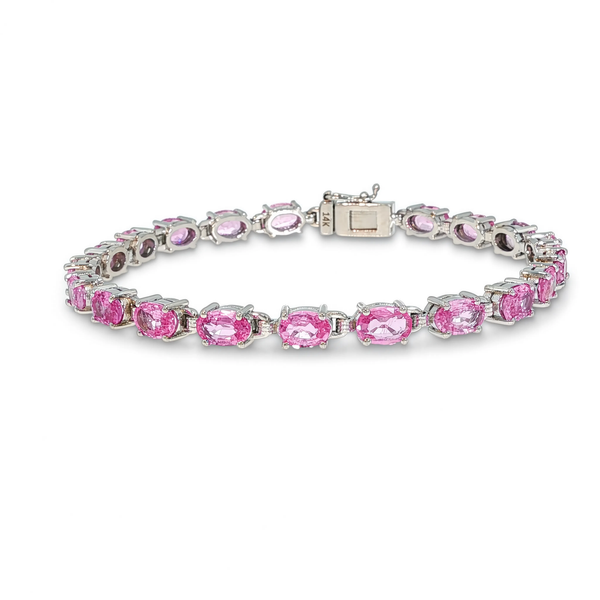House of Kimball's 14k 14.0ctw Pink Sapphire Bracelet