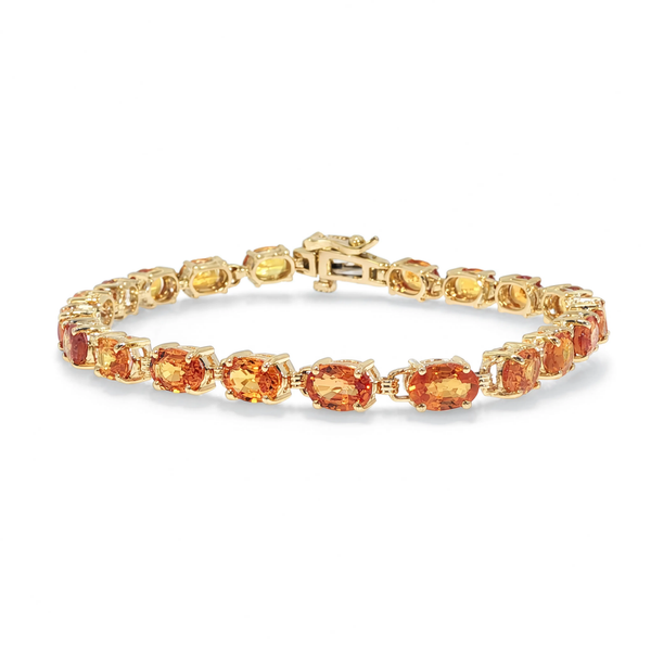 House of Kimball's 14k 14.0ctw Orange Sapphire Bracelet