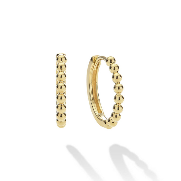 Lagos 18K Gold Caviar Huggie Earrings