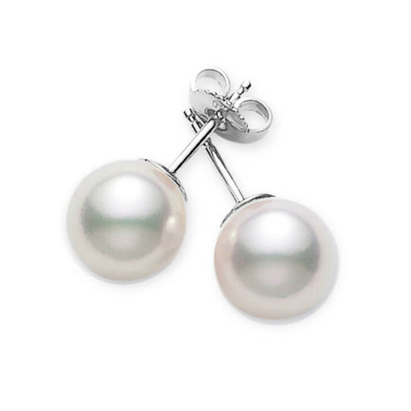Mikimoto Akoya Cultured Pearl Earrings 8mm, AA