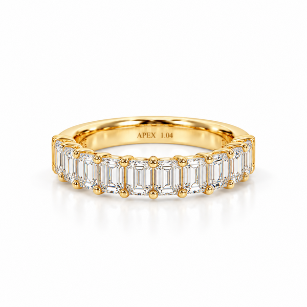 14k 2.36ctw Emerald Cut Diamond Anniversary Band
