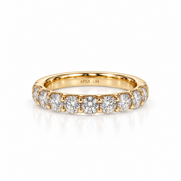 18k 1.04ctw Round Diamond Wedding Band