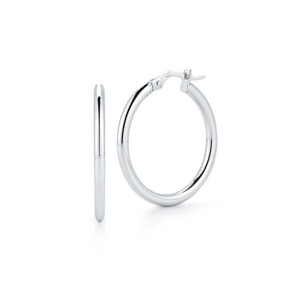 Roberto Coin 18K White Gold 25Mm Hoop Earrings