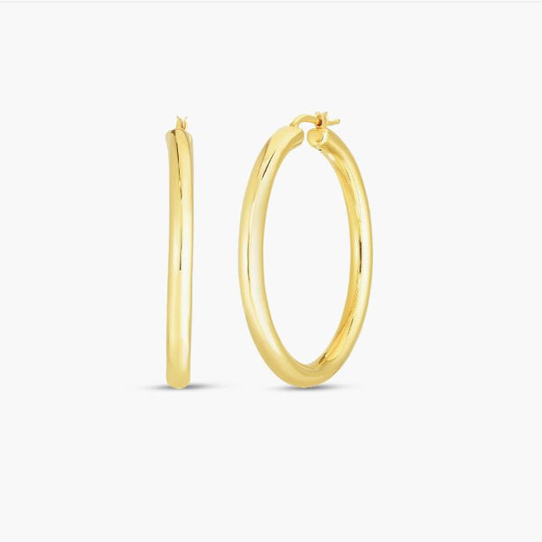 Roberto Coin 18K Yellow Gold The Perfect Hoop® Large Thick Earrings