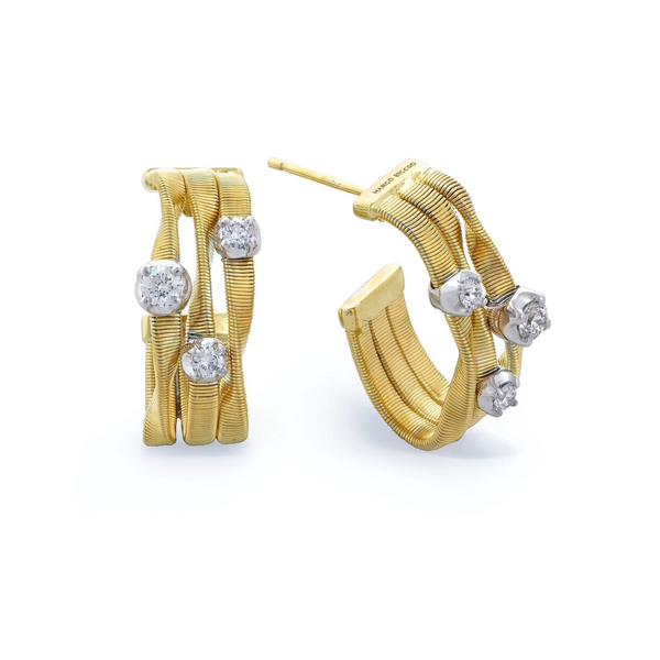 Marco Bicego Marrakech Three Strand Diamond Hoops