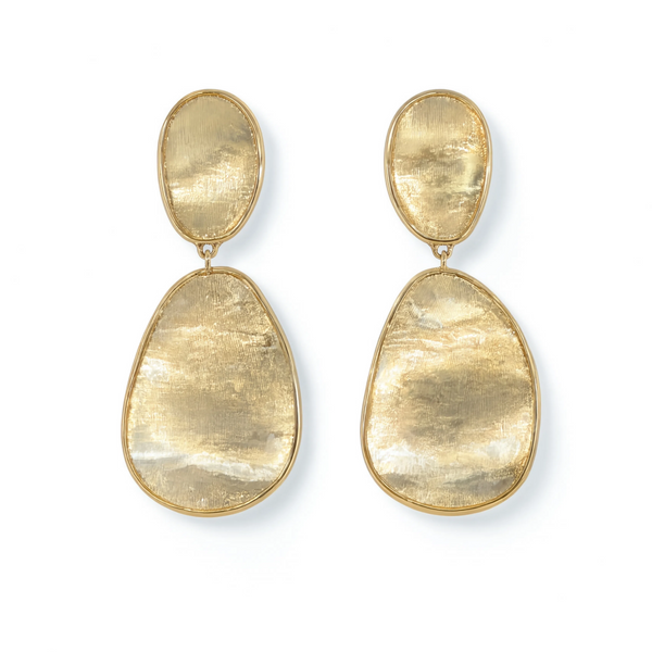 Marco Bicego Lunaria Collection Yellow Gold Double Drop Earrings