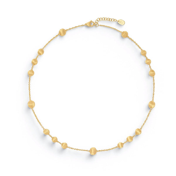 Marco Bicego Africa 18k Brush Finish Station Necklace