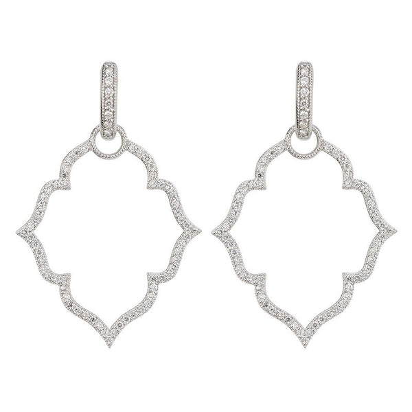 Jude Frances Michelle Flower Pave Earrings Charm