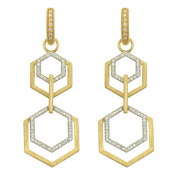 Jude Frances Hexagon Diamond Earring Charms