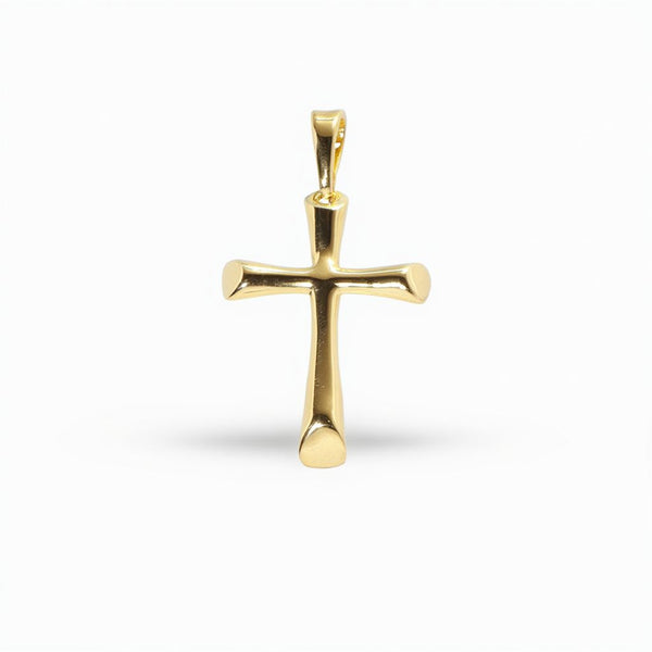 14k Yellow Gold Large Flair Cross