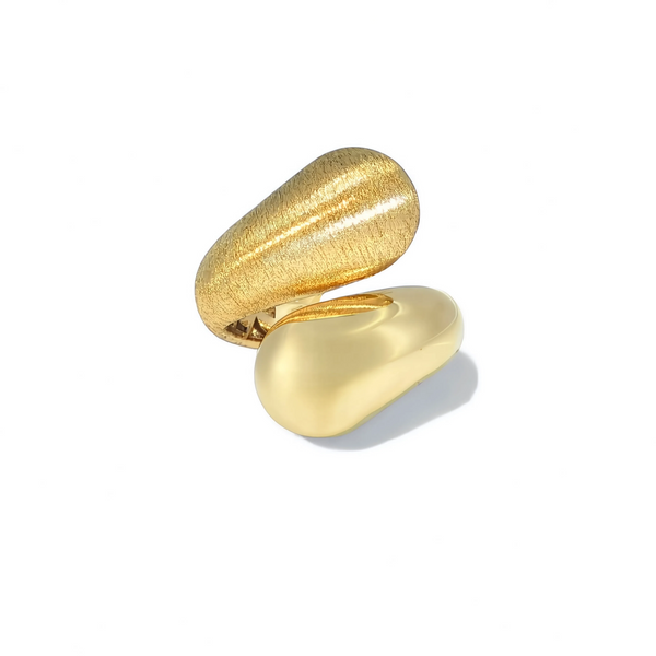 Venoroso 14k Chunky Satin + Polished Bypass Ring