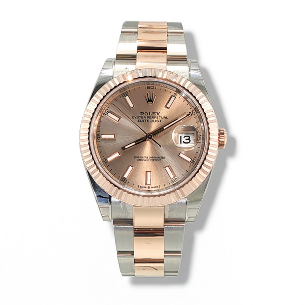 Rolex 41mm Oystersteel and Everose Gold Datejust