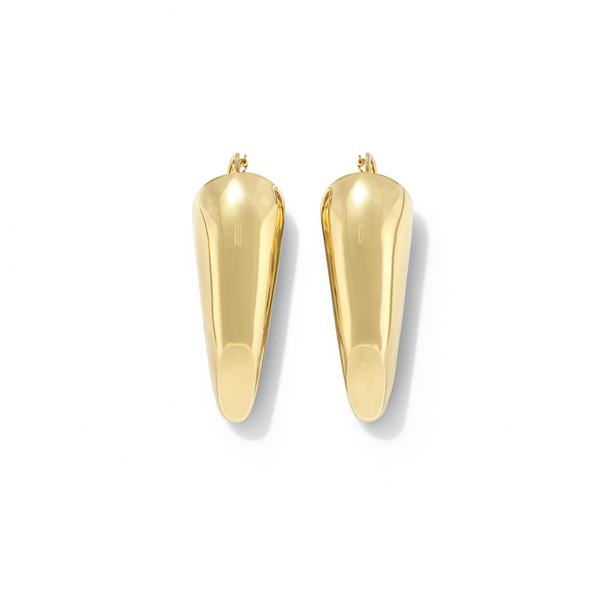 Marcello Pane Gold Plated Graduated Hoop Earrings