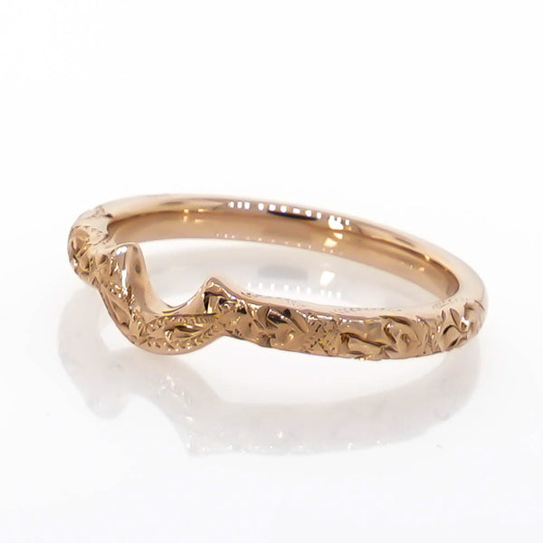 14k Rose Gold Oval Ring Guard