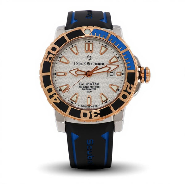44mm Stainless Steel and 18k Rose Gold Patravi Scubatec