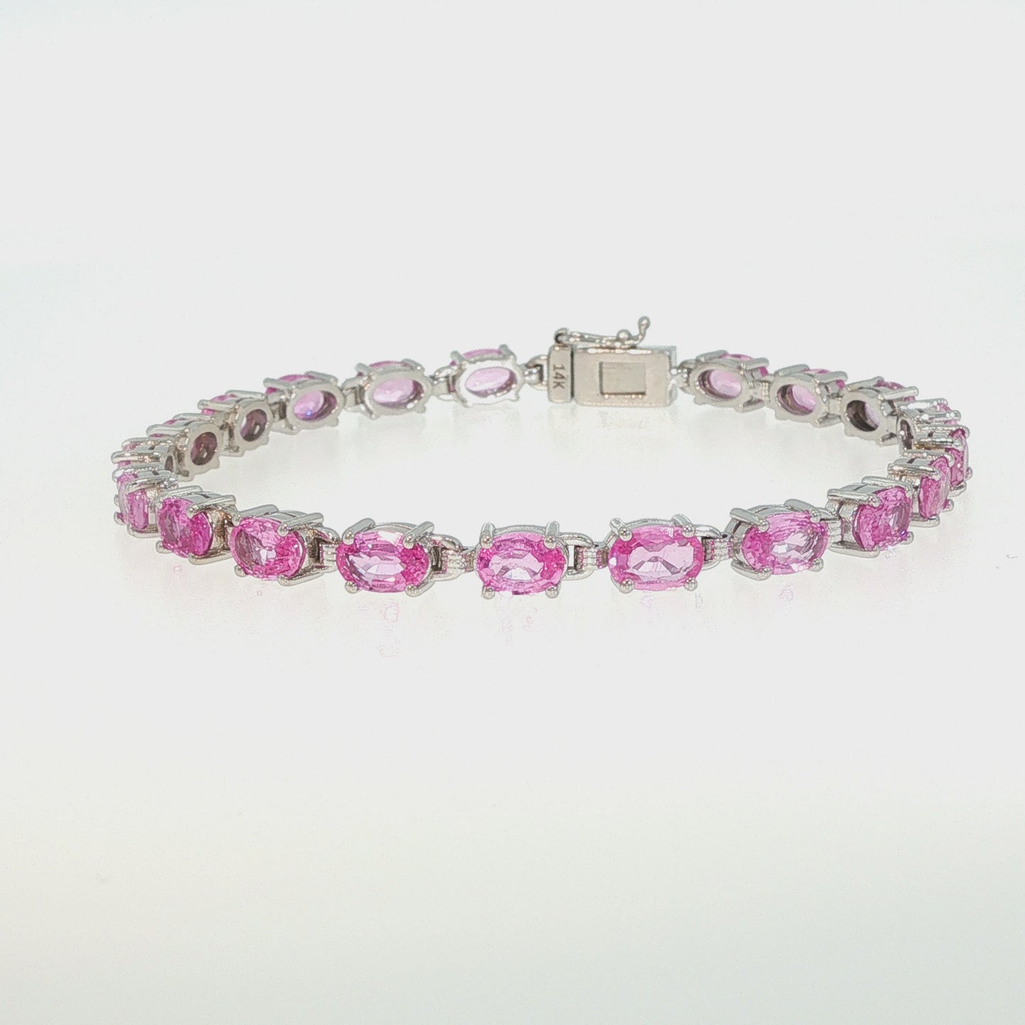 House of Kimball's 14k 14.0ctw Pink Sapphire Bracelet