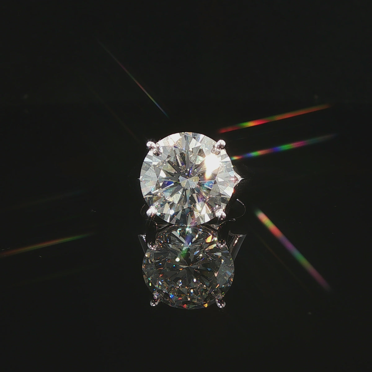 Platinum 10.54ct GIA-Certified Round Diamond Engagement Ring